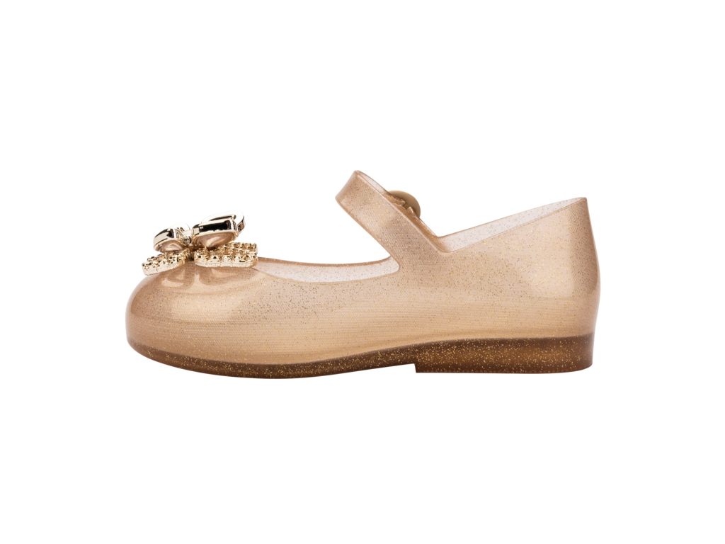Mini Melissa Sweet Love Fly- Beige Glitter Gold