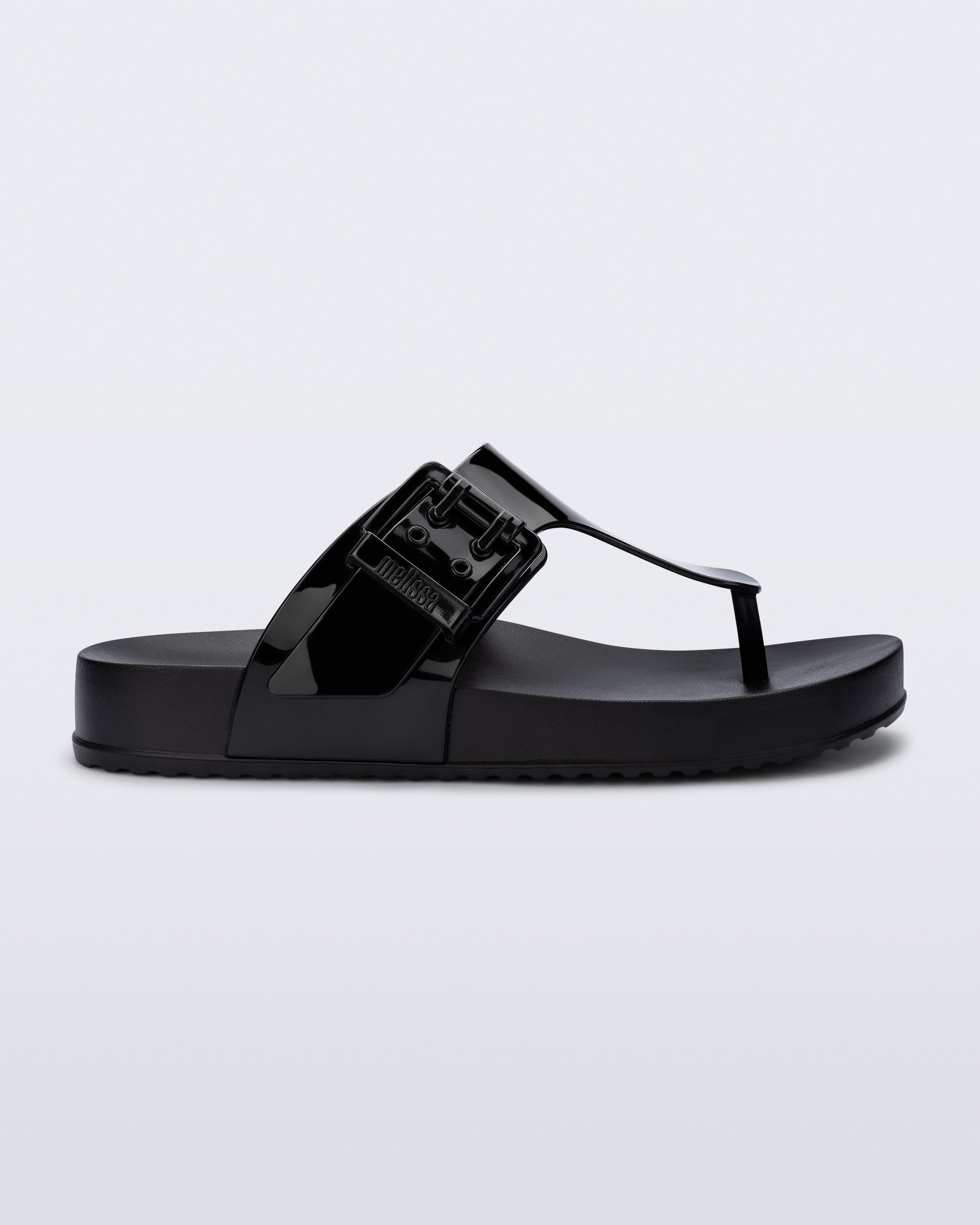 MELISSA COZY FLIP FLOP- BLACK
