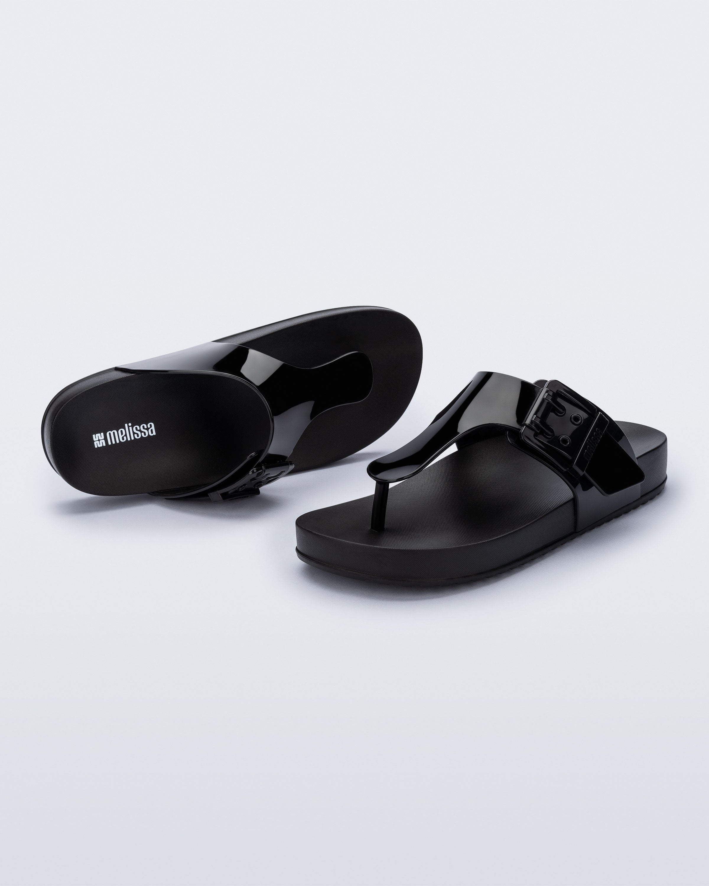 MELISSA COZY FLIP FLOP- BLACK
