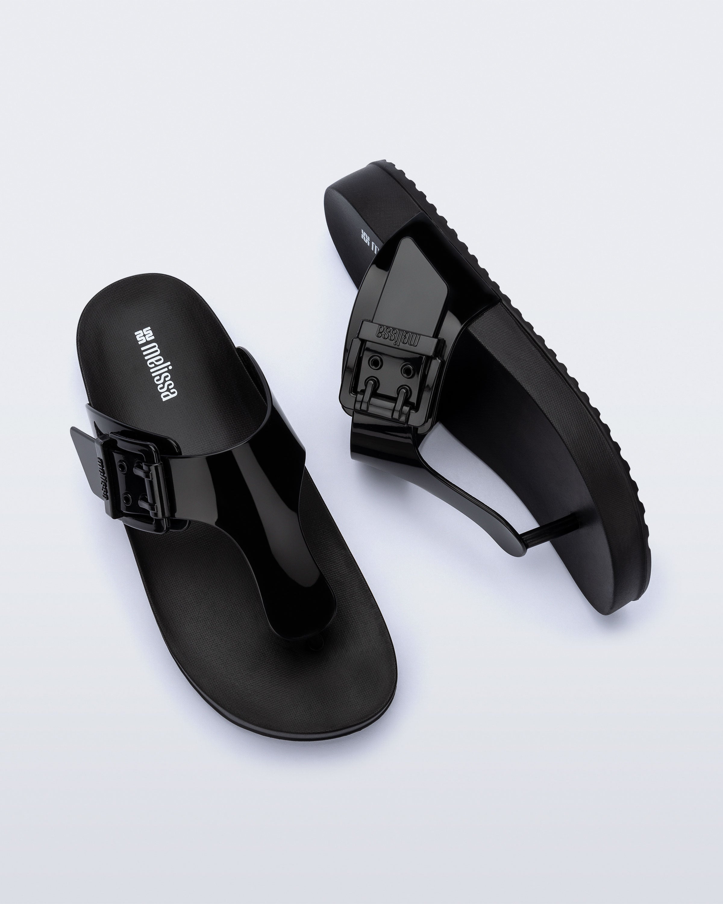MELISSA COZY FLIP FLOP- BLACK