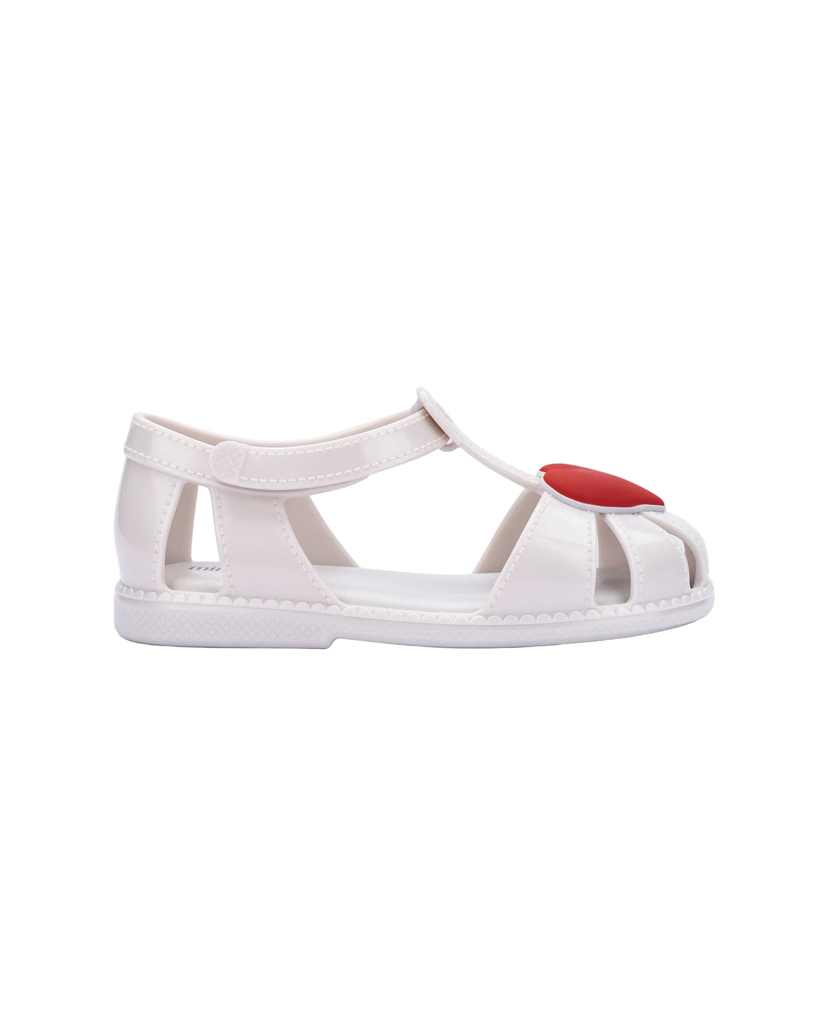 MINI MELISSA HIP HEART BALLERINA WHITE METTALIC