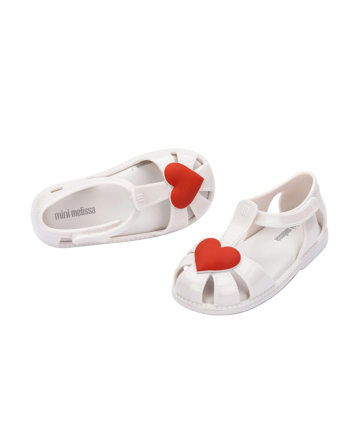 MINI MELISSA HIP HEART BALLERINA WHITE METTALIC