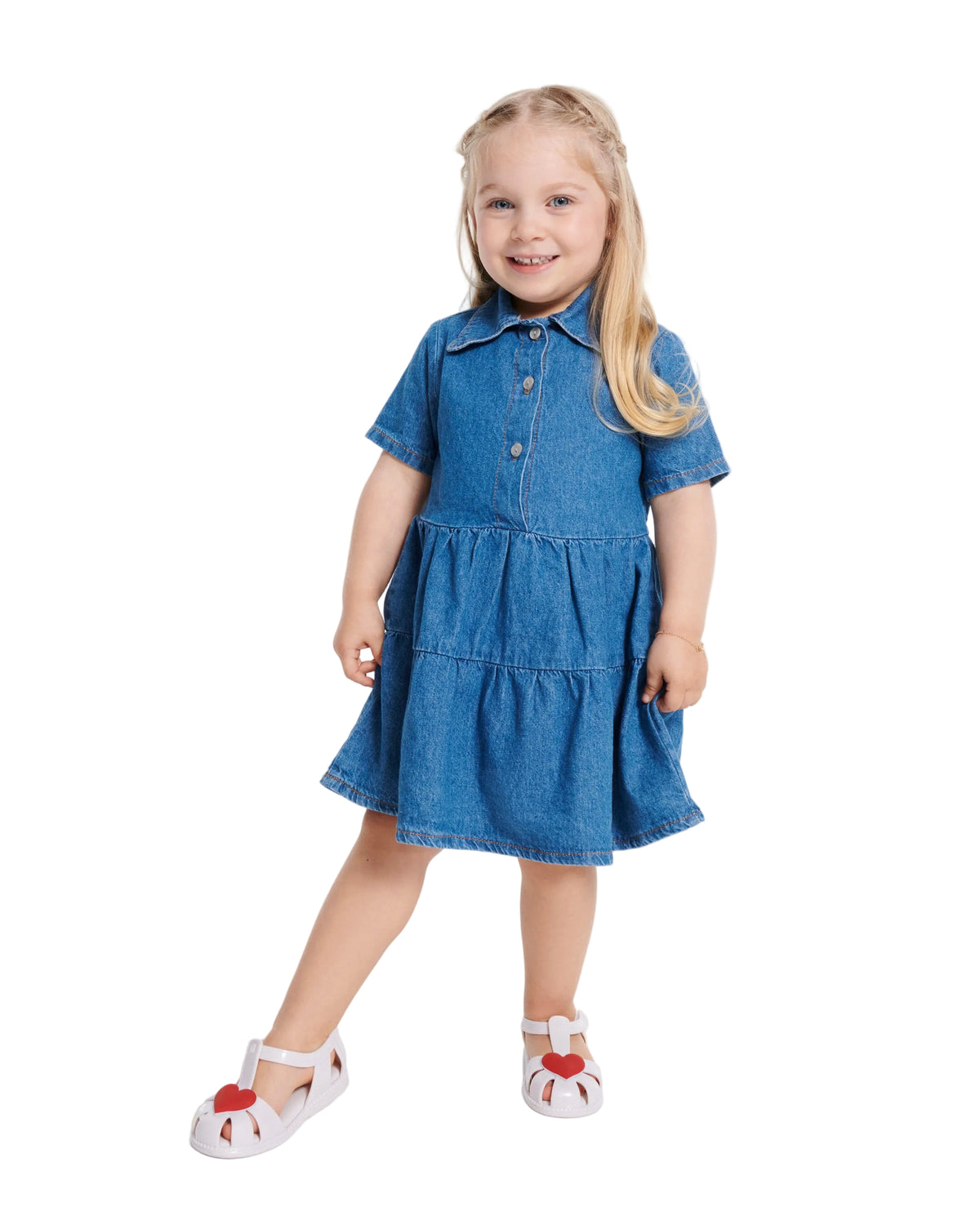 MINI MELISSA HIP HEART BALLERINA WHITE METTALIC