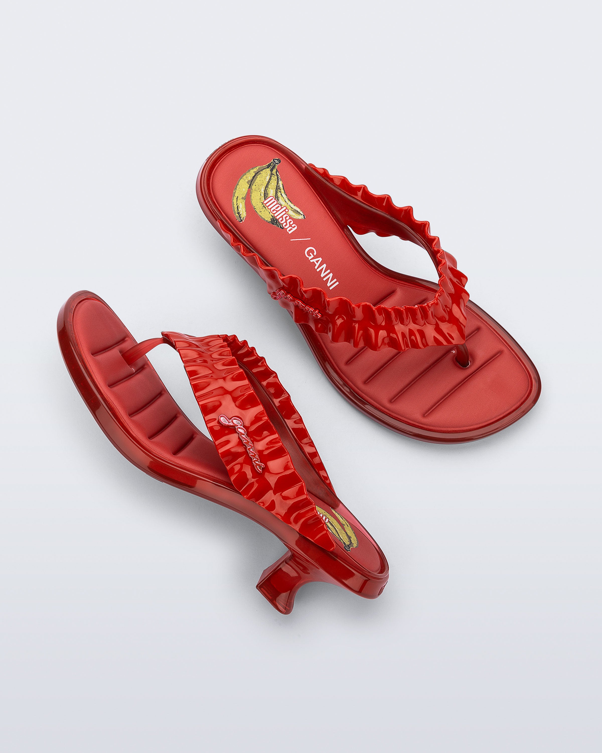 MELISSA THONG KITTEN HEEL + GANNI
