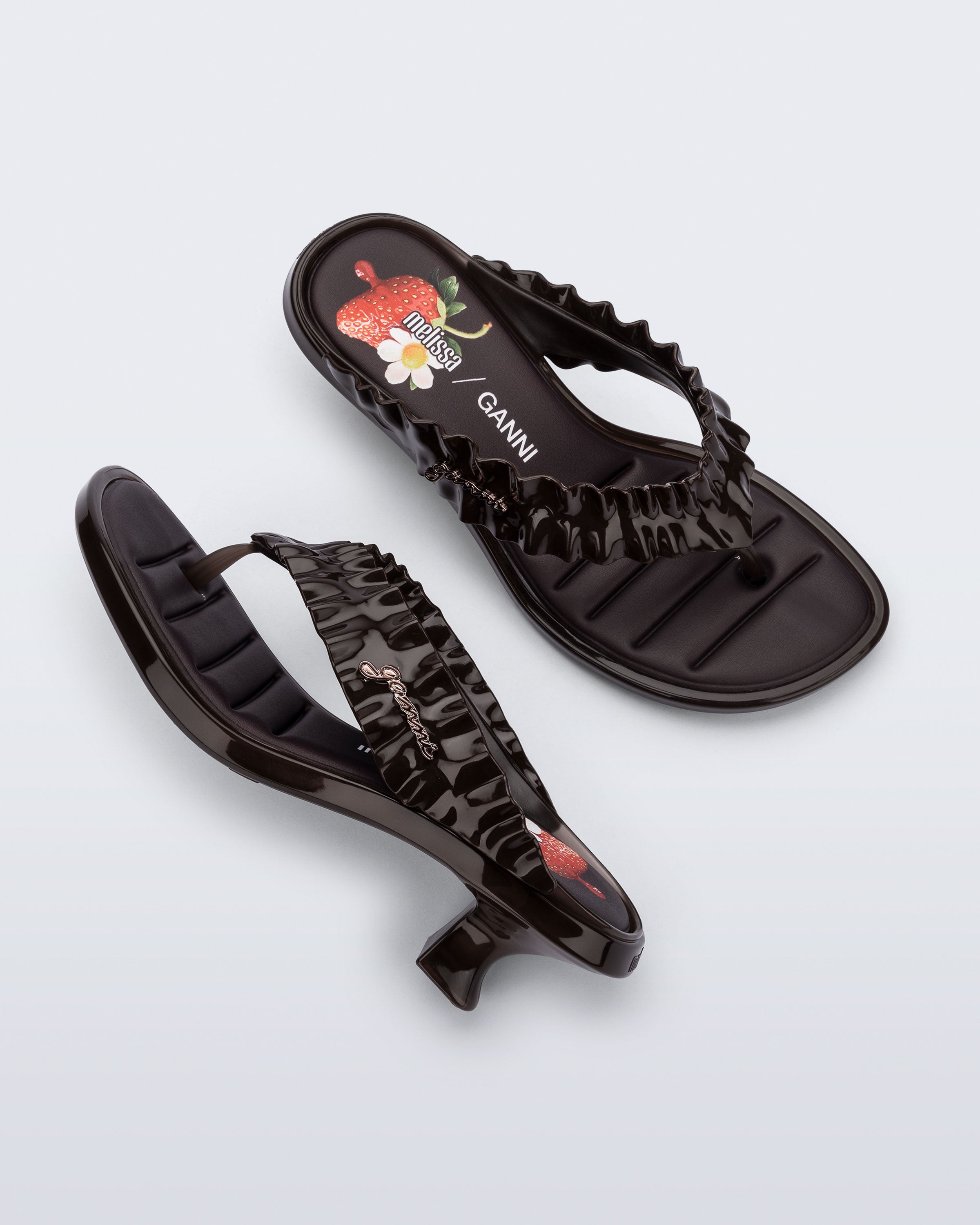 MELISSA THONG KITTEN HEEL + GANNI