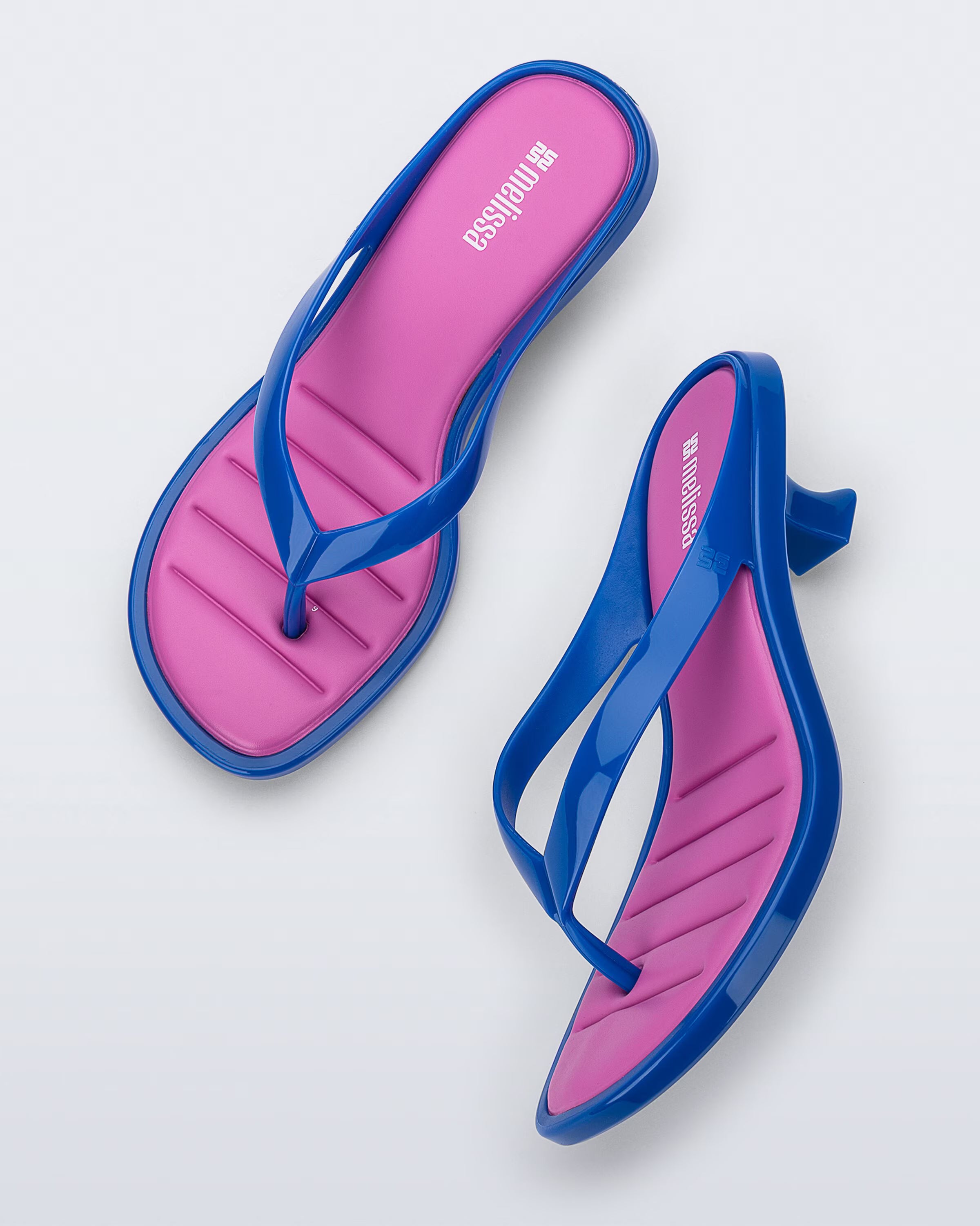 Melissa Thong Kitten Heel Blue