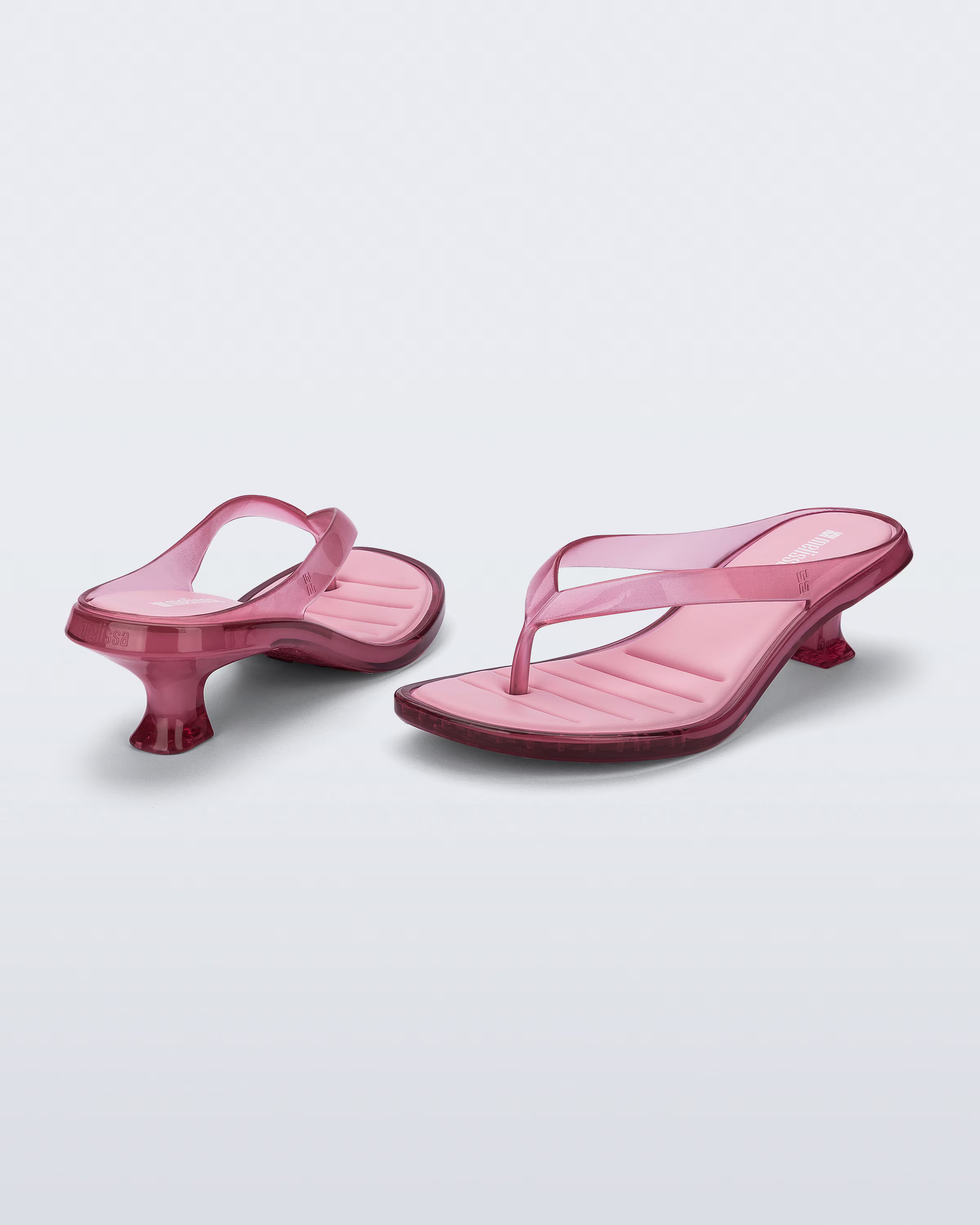Melissa Thong Kitten Heel Pink