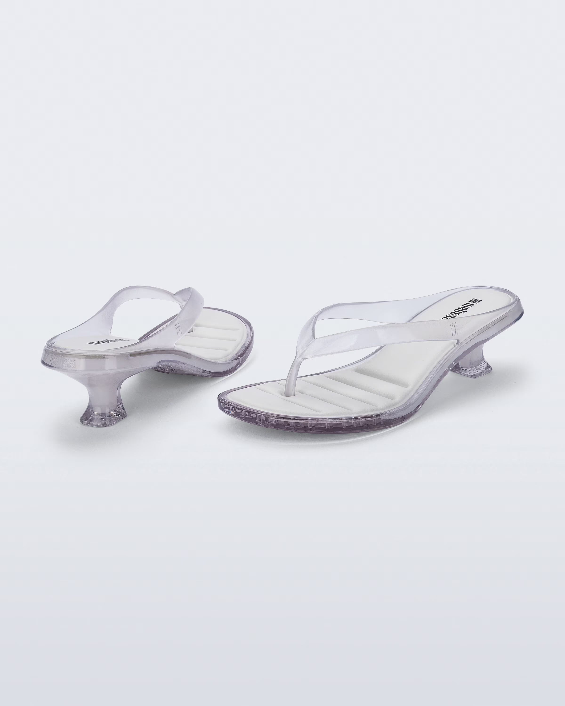 Melissa Thong Kitten Heel - Clear