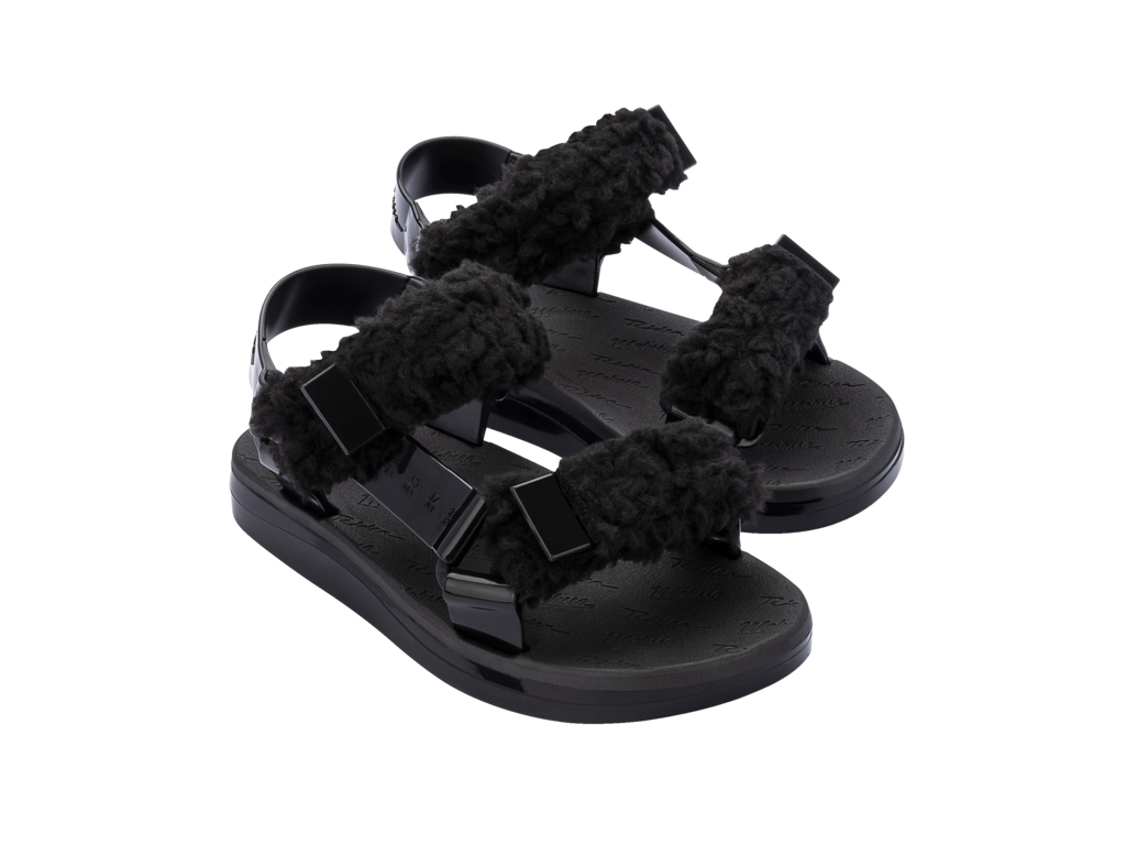 Melissa Papete Fluffy + Rider - Black