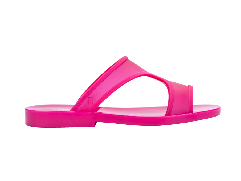 Neon pink jelly slides on sale