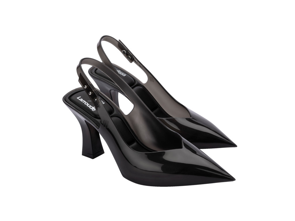 Melissa Slingback Heel + Larroude - Black