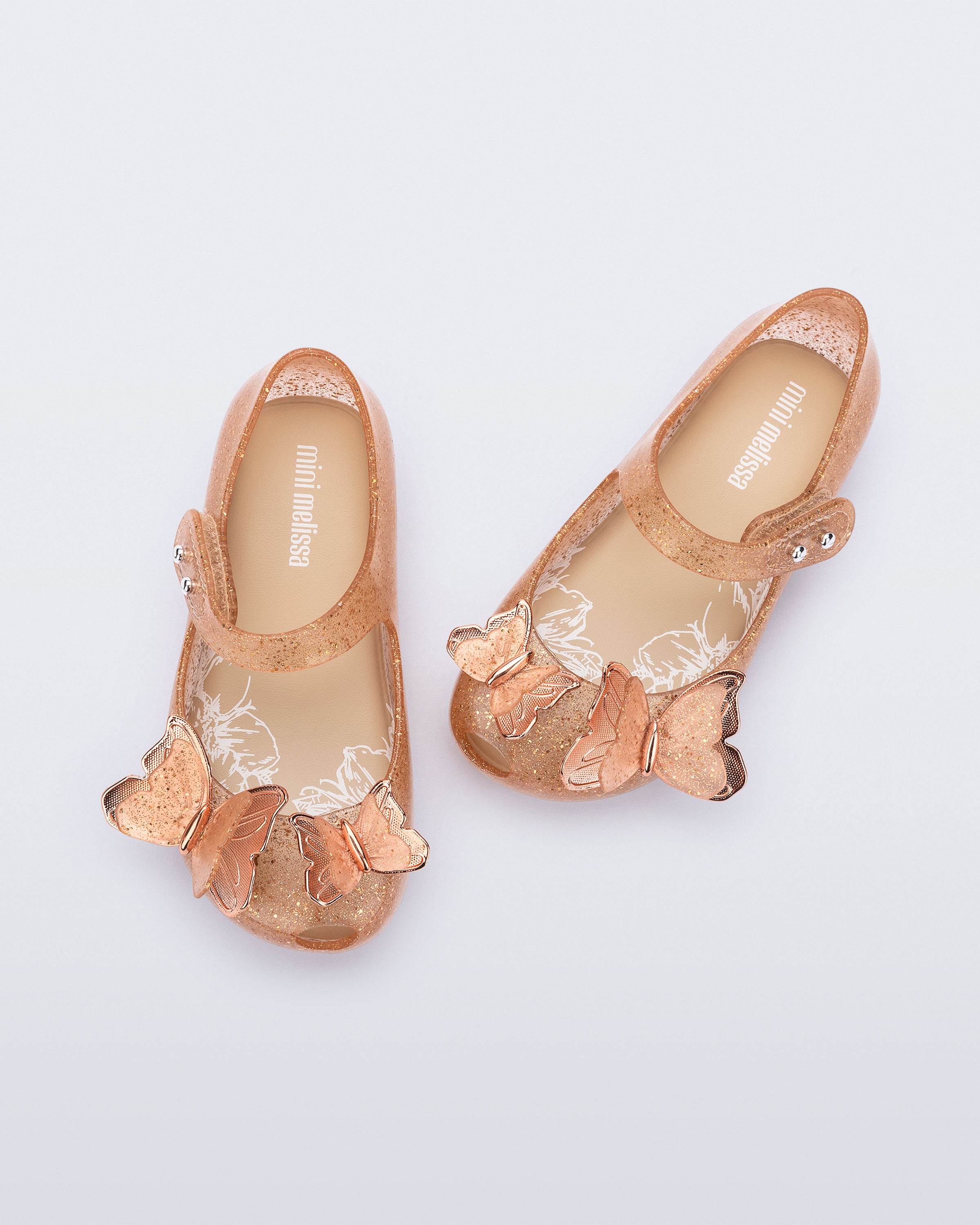 Mini Melissa Ultragirl Fly III Beige Glitter