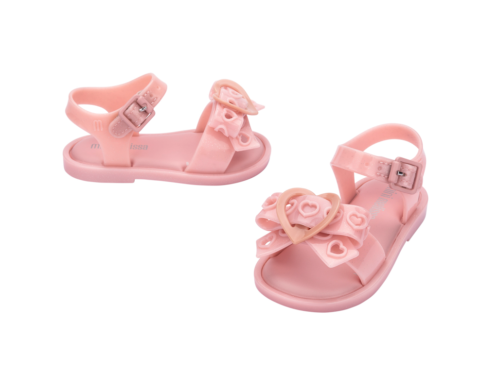 Mini Melissa Mar Sandal Hot - Glitter Pink