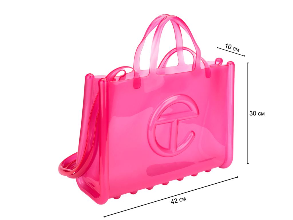 Transparent bag pink sales