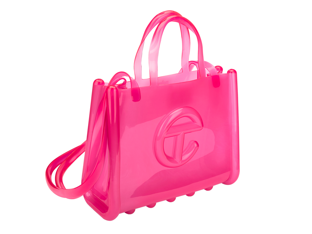Pink clear handbag sales