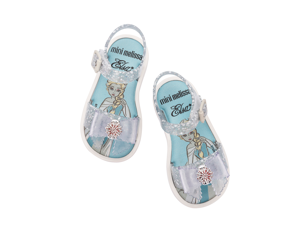 Mini Melissa Mar Sandal Sandal + Disney - Glitter Clear