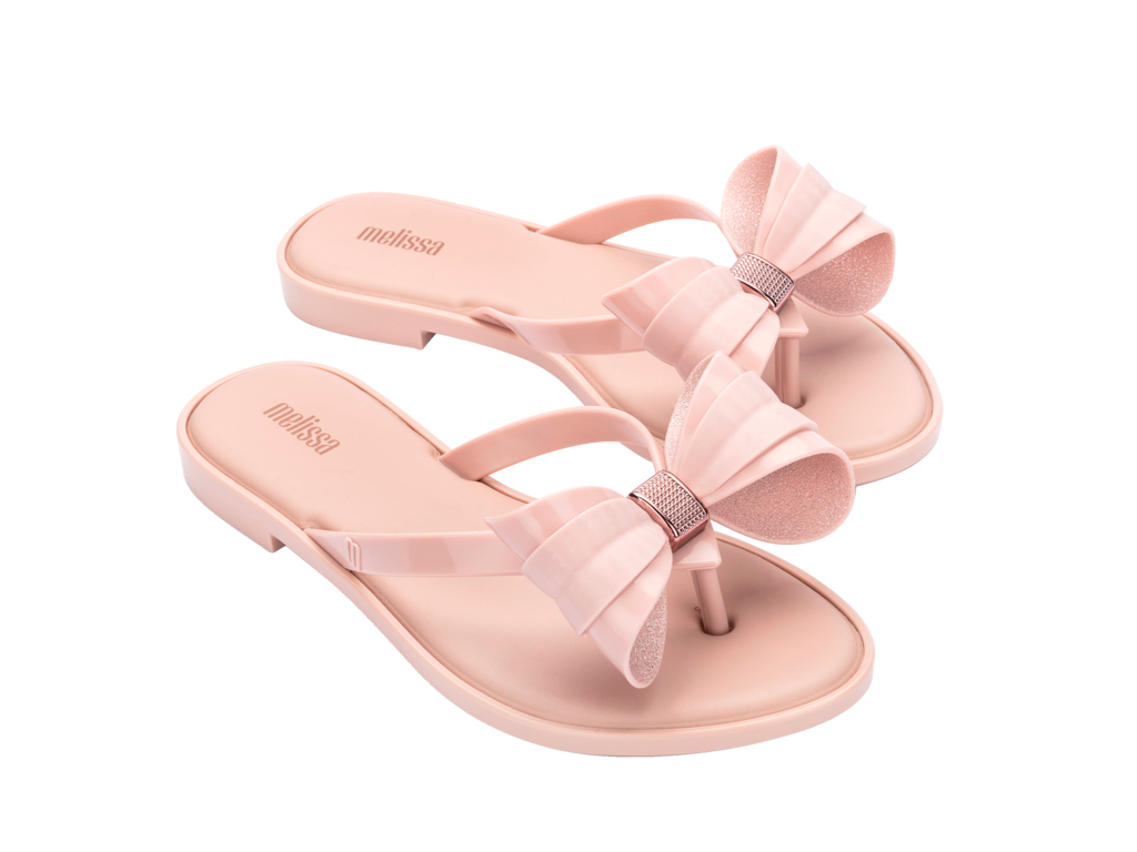 Melissa Flip Flop Slim V - Glitter Pink
