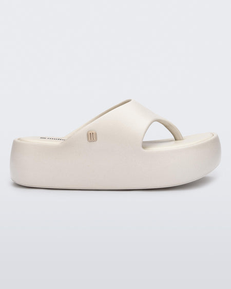 MELISSA FREE PLATFORM THONG - BEIGE