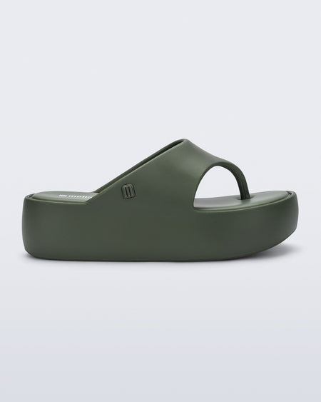 MELISSA FREE PLATFORM THONG - GREEN
