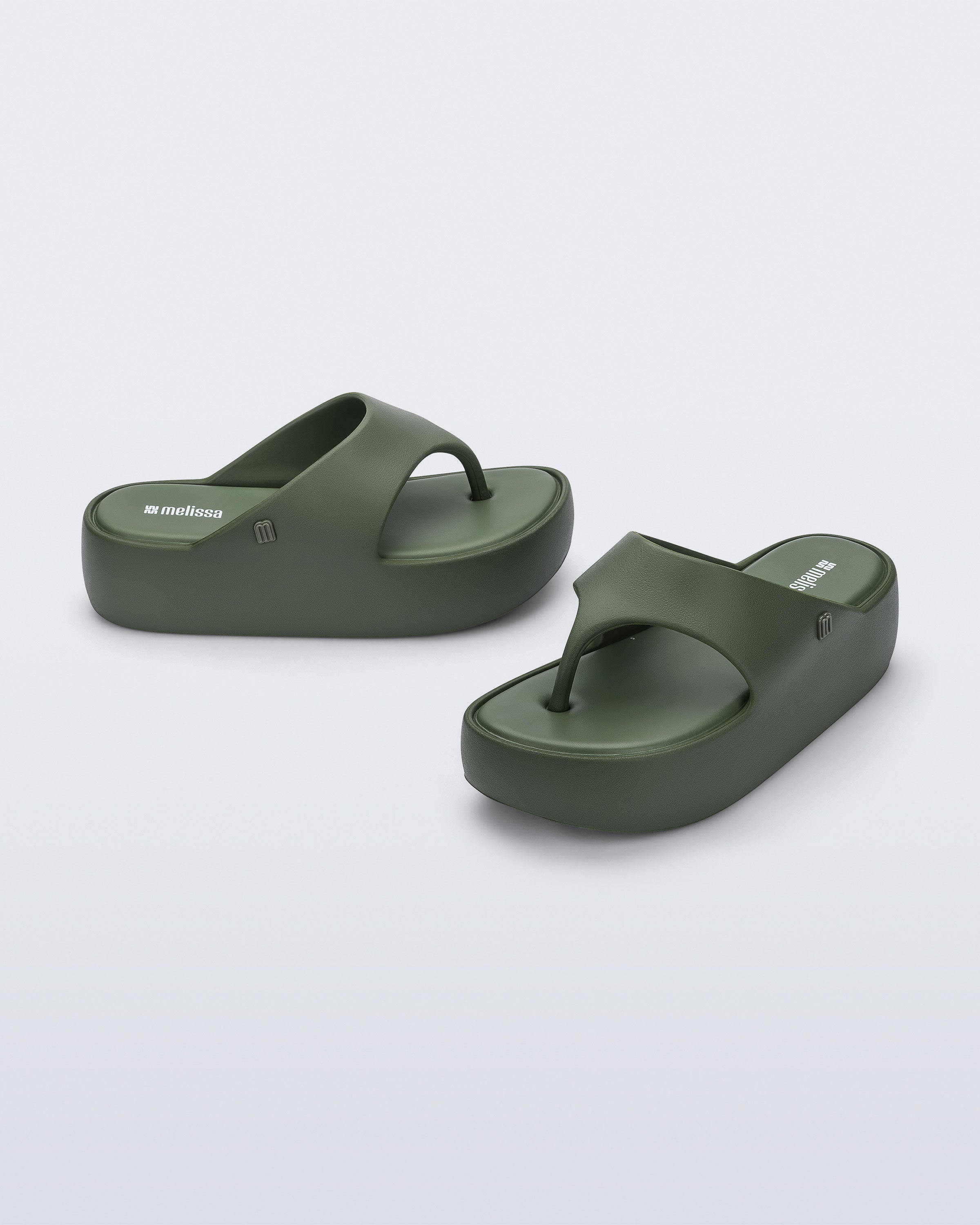 MELISSA FREE PLATFORM THONG - GREEN