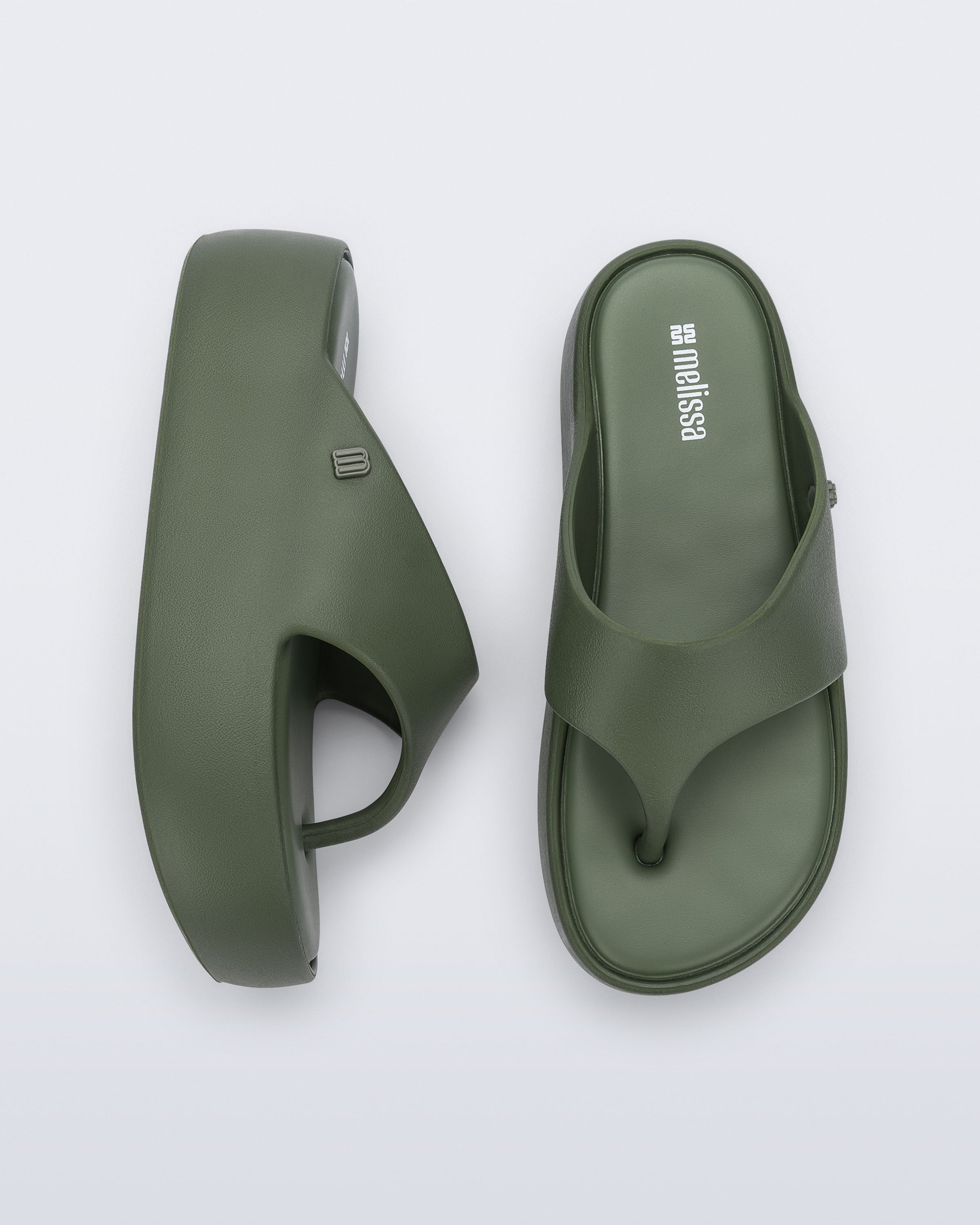 MELISSA FREE PLATFORM THONG - GREEN