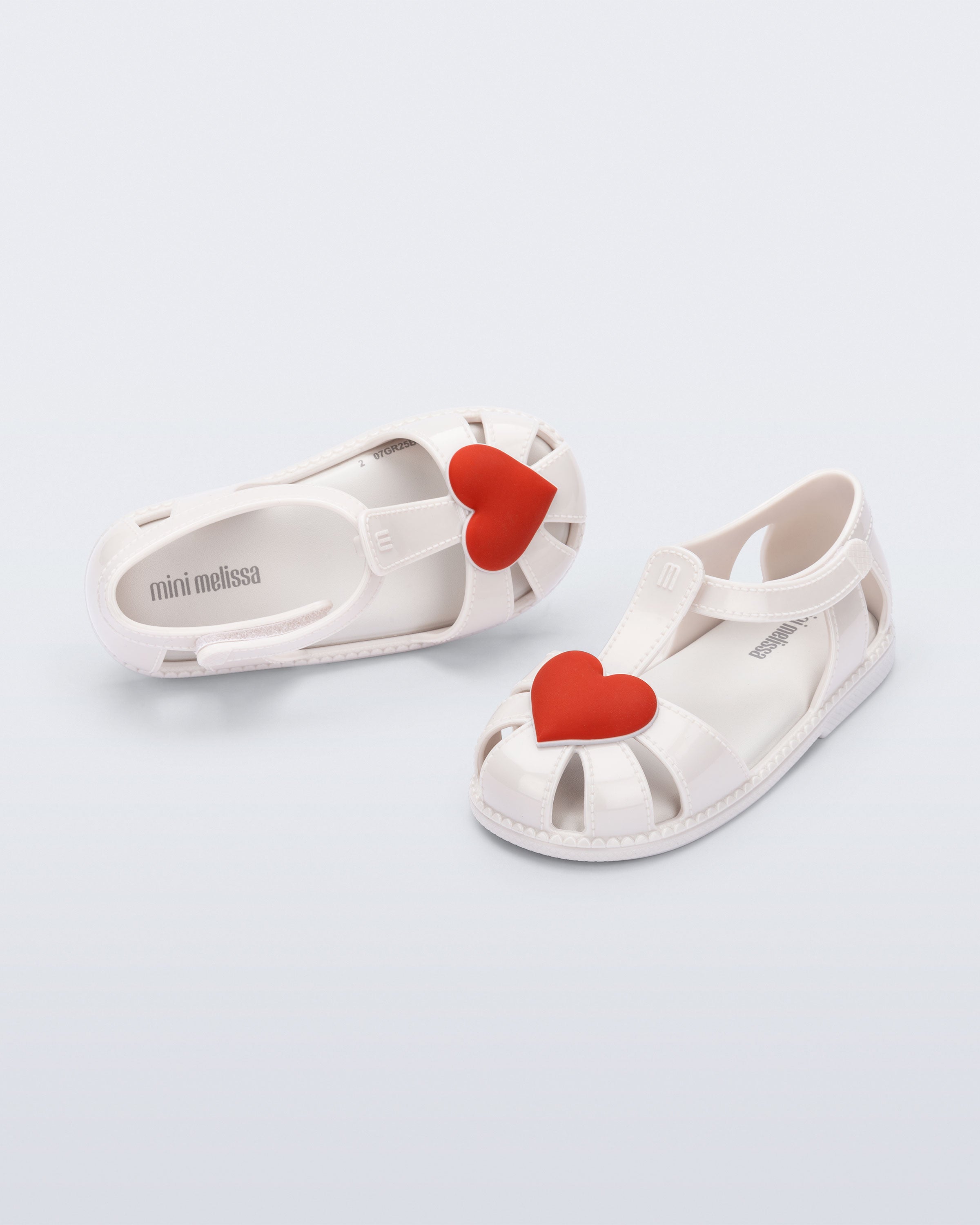 MINI MELISSA HIP HEART BALLERINA WHITE METTALIC