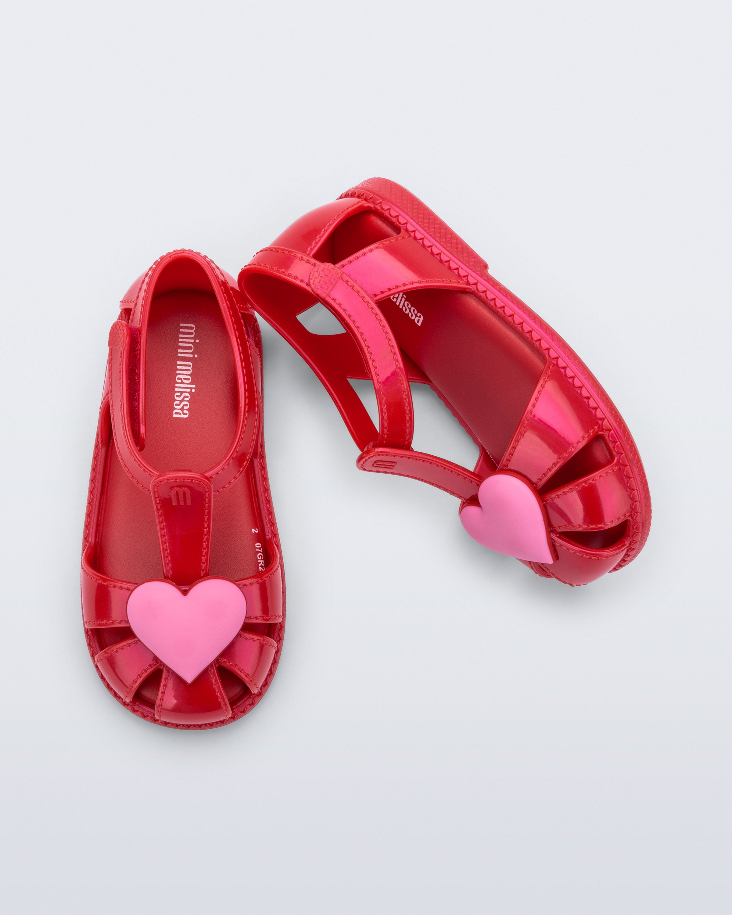 MINI MELISSA HIP HEART BALLERINA RED