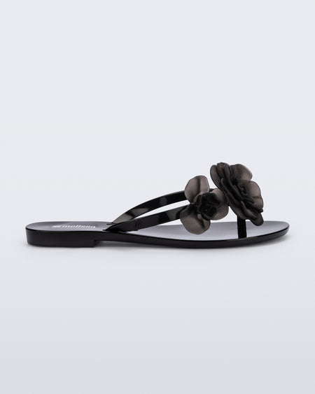 Melissa Harmonic Petals Flip Flop Black