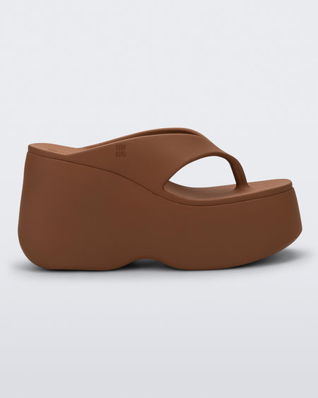Melissa Free Thong Wedge Brown