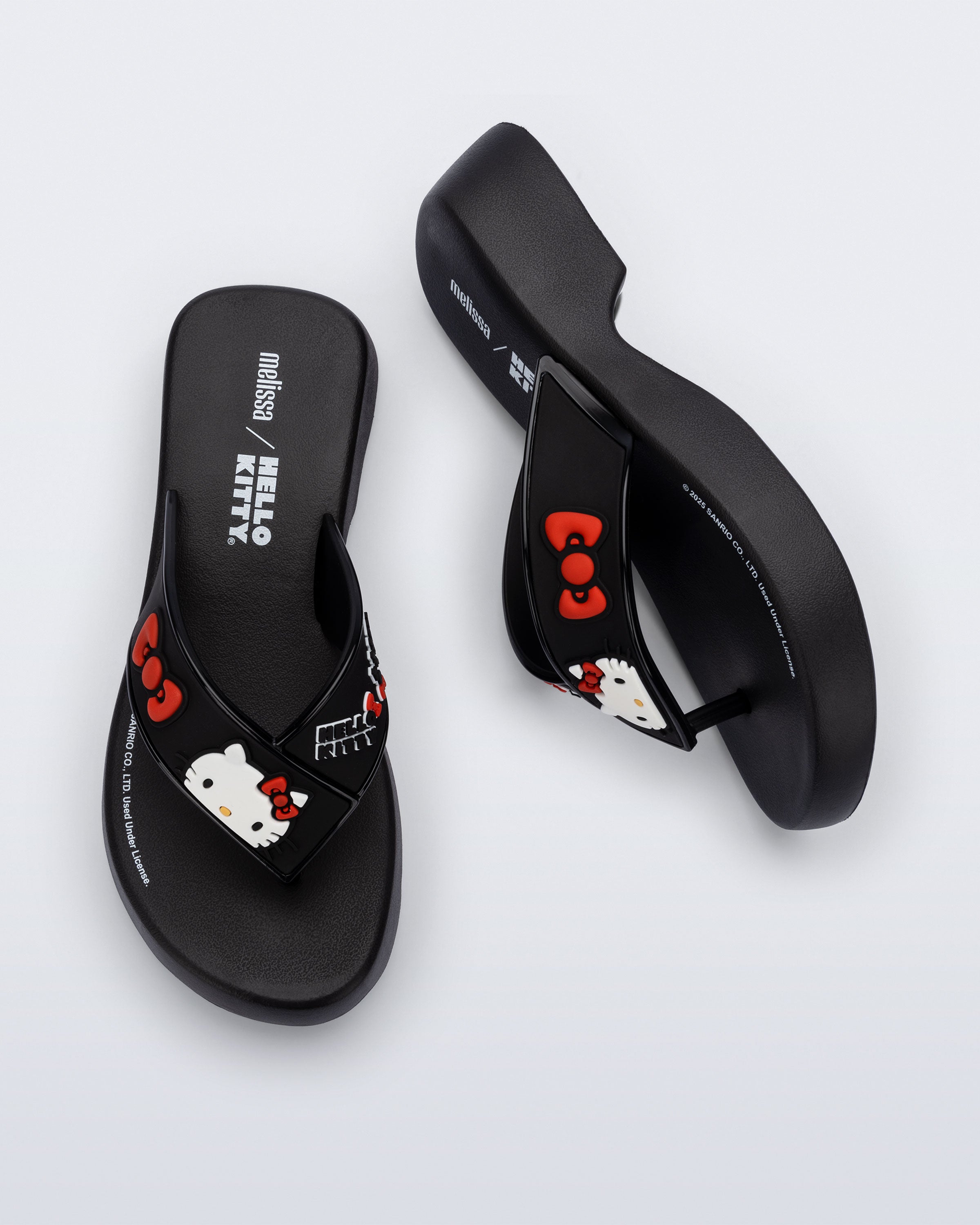 MELISSA FLATFORM + HELLO KITTY BLACK