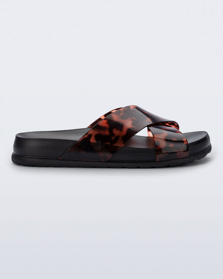 MELISSA COZY SLIDE II BLACK TORTOISE