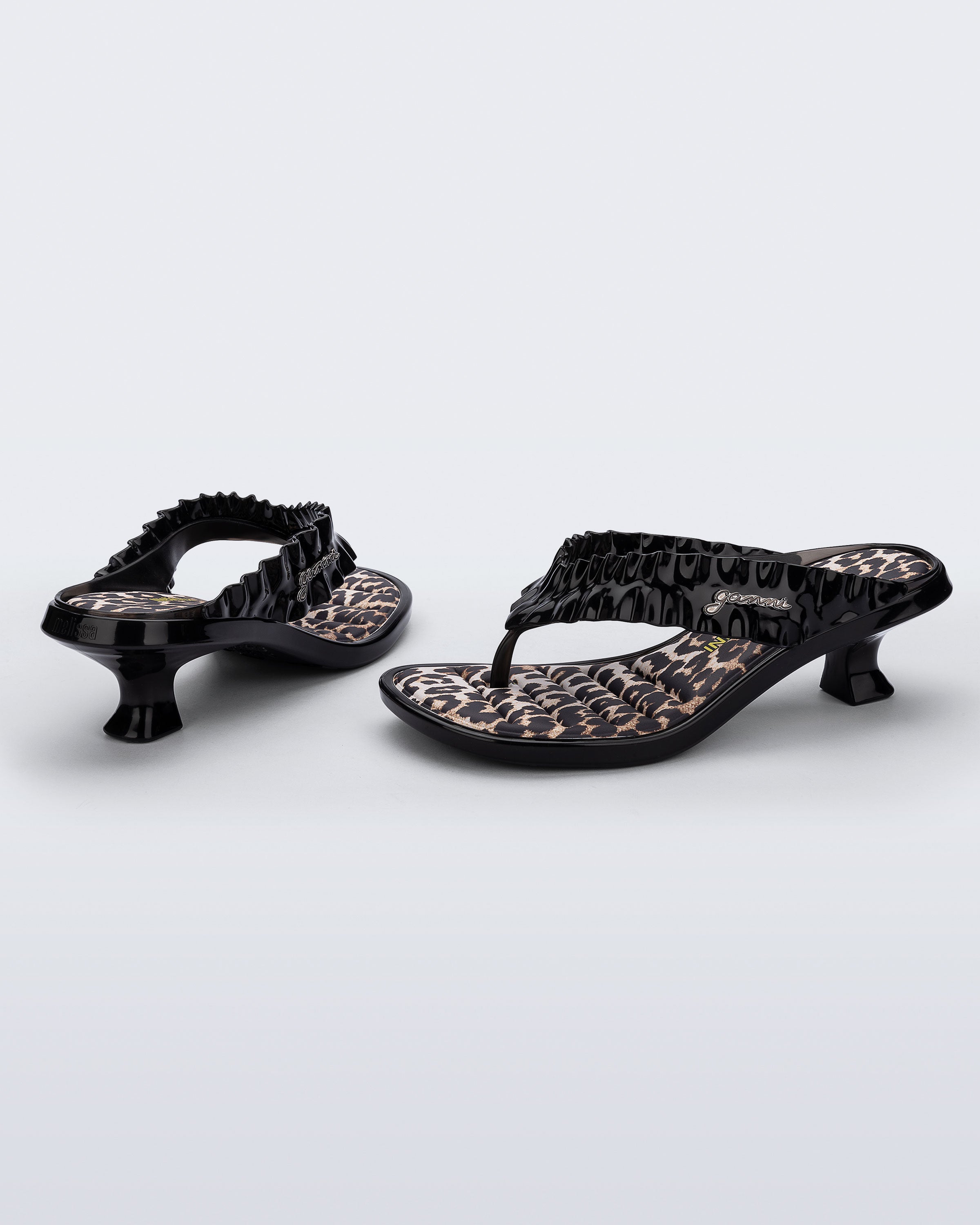 MELISSA THONG KITTEN HEEL + GANNI