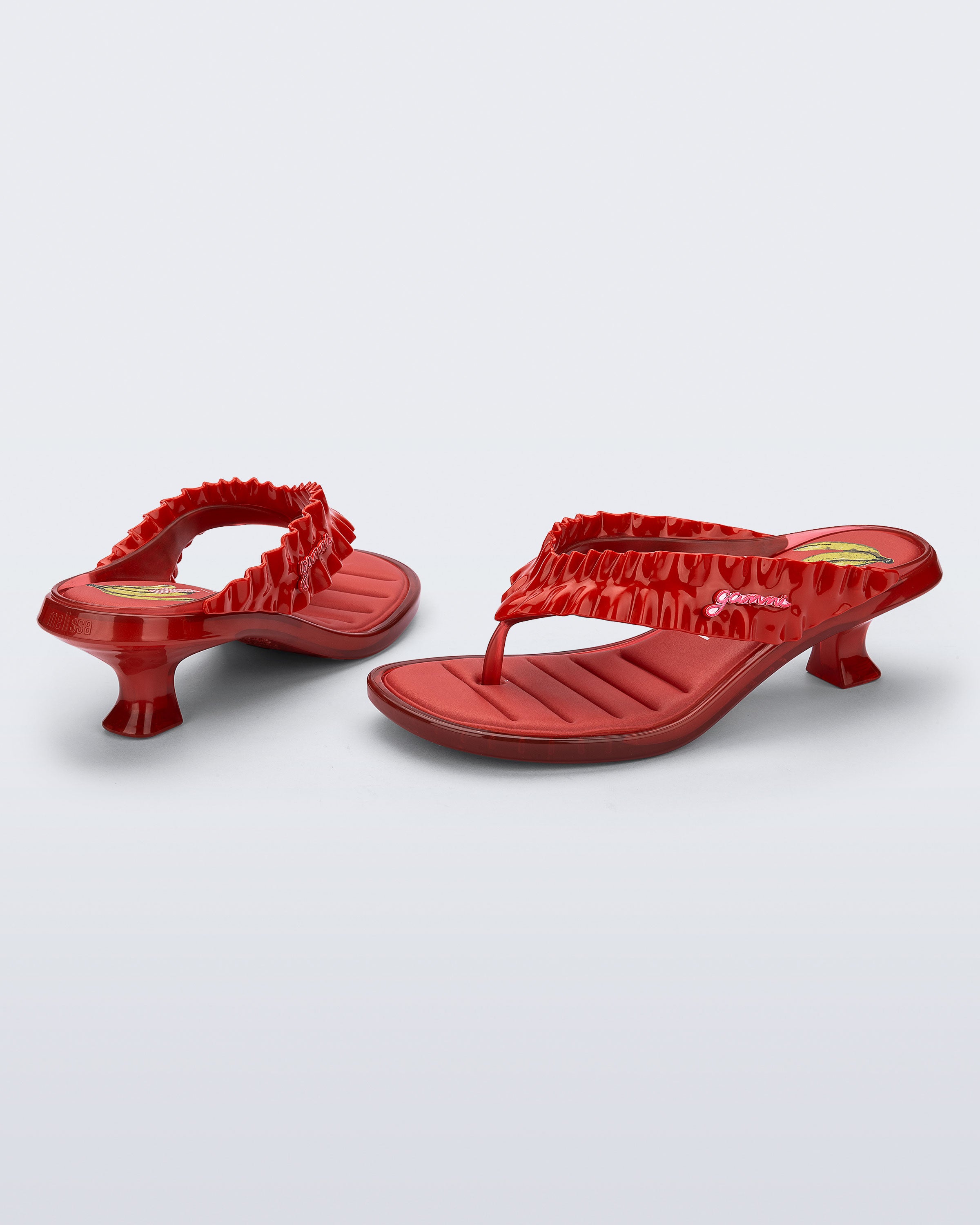 MELISSA THONG KITTEN HEEL + GANNI