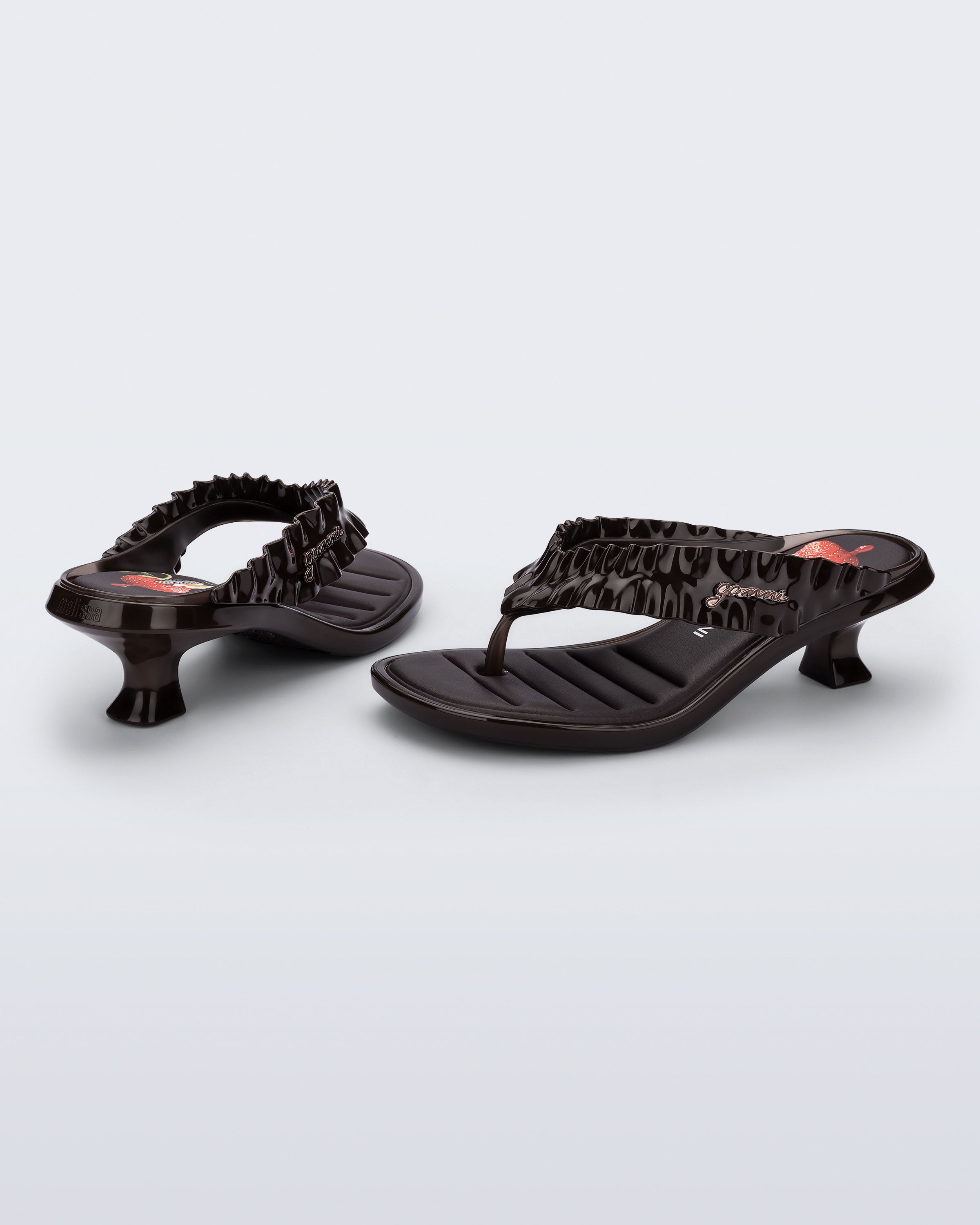 MELISSA THONG KITTEN HEEL + GANNI
