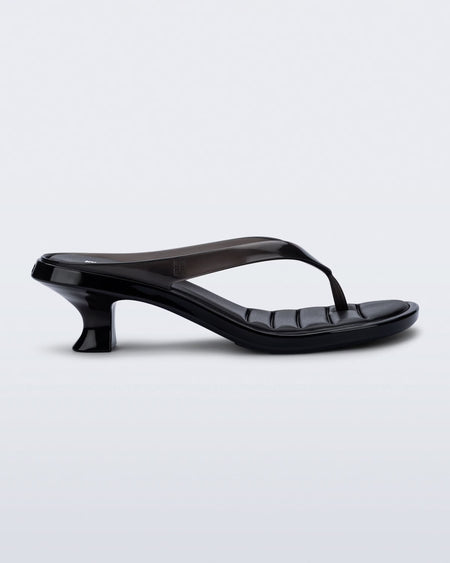 Melissa Thong Kitten Heel  Black