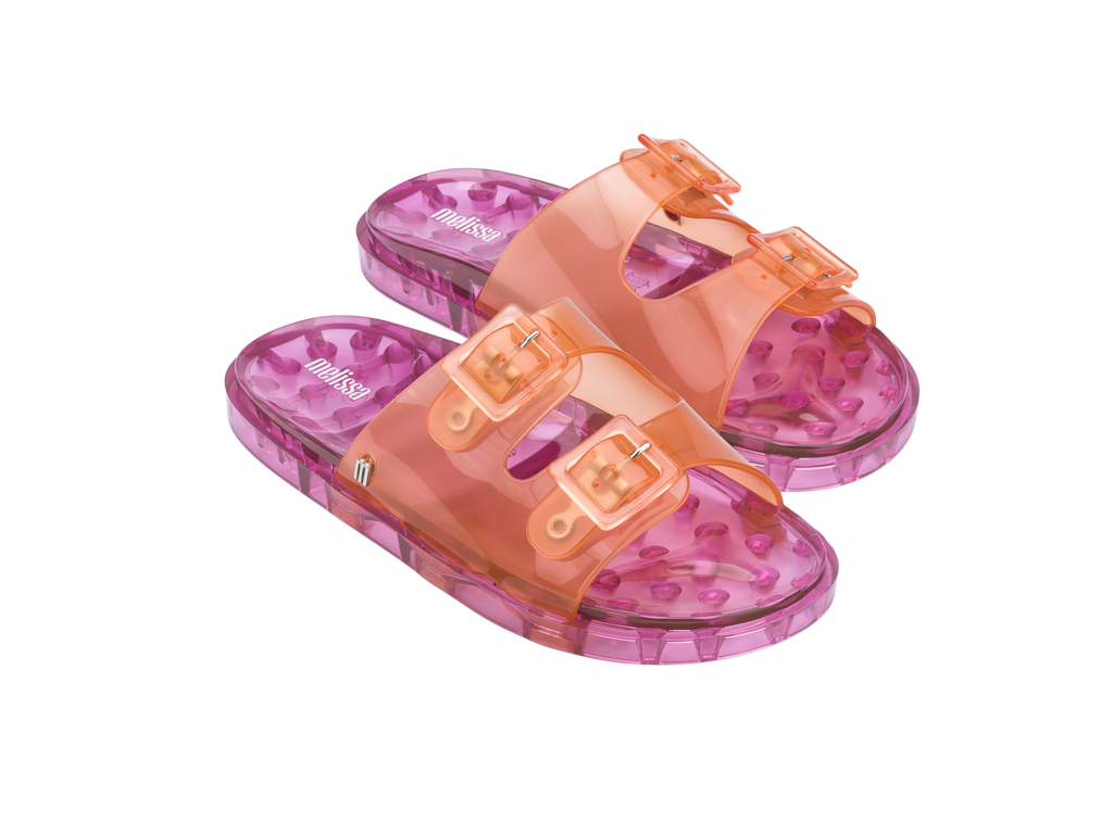 Melissa Wide Slide - Pink Orange