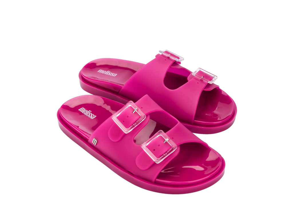 Melissa Wide Slide - Neon Pink
