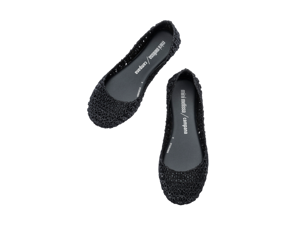 Mini Melissa Campana Papel INF - Black Glitter