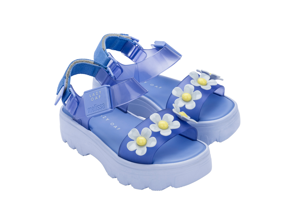 Melissa Kick Off Sandal ＋ Lazy Oaf - Blue with Flower