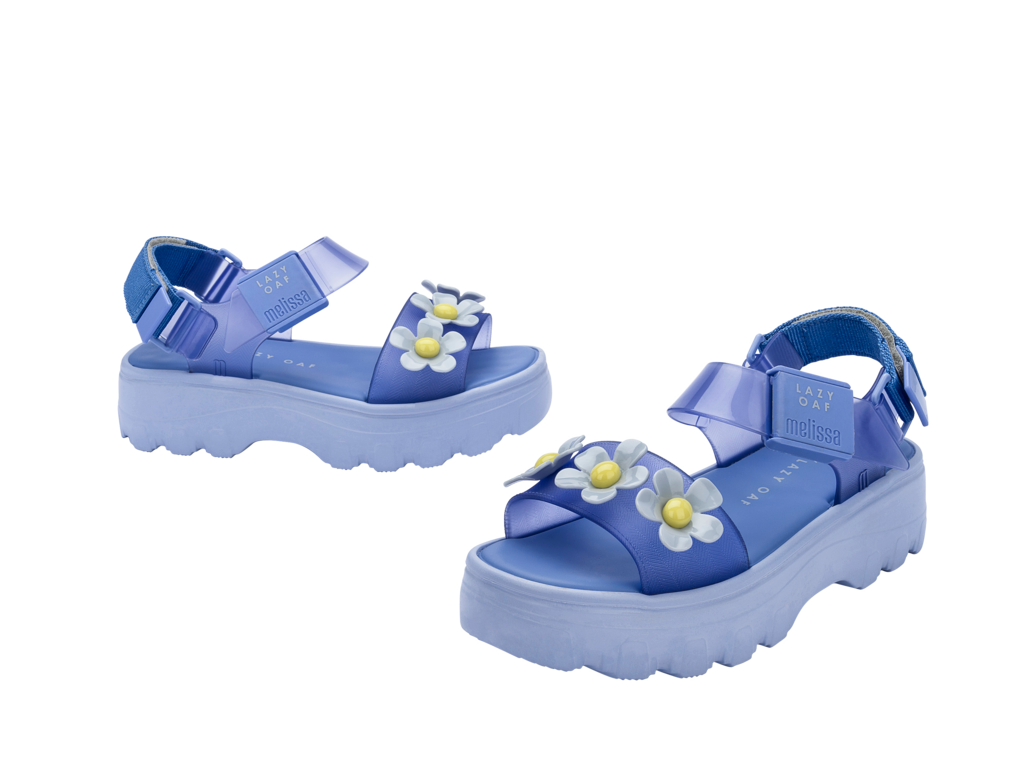 Melissa Kick Off Sandal ＋ Lazy Oaf - Blue with Flower