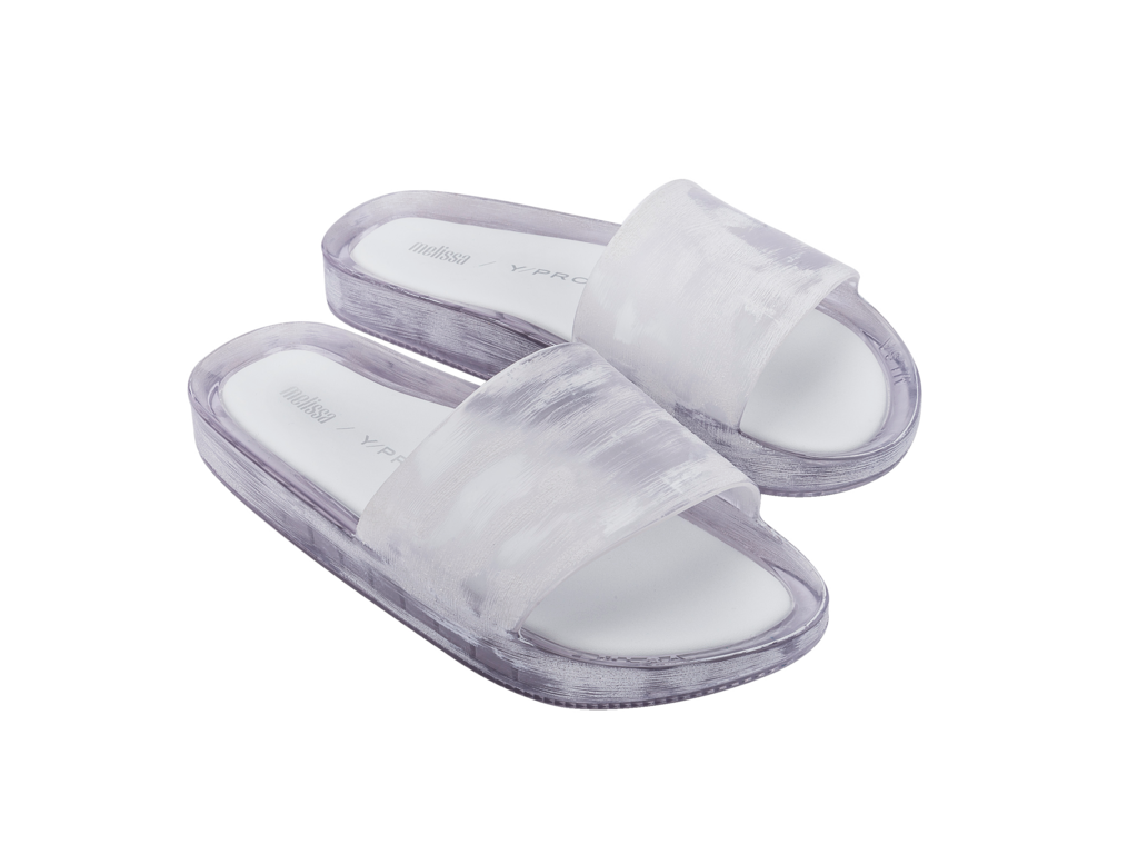 Melissa Beach Slide + Y/Project - Clear/White