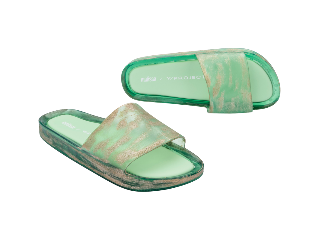 Melissa Beach Slide + Y/Project - Green Gold