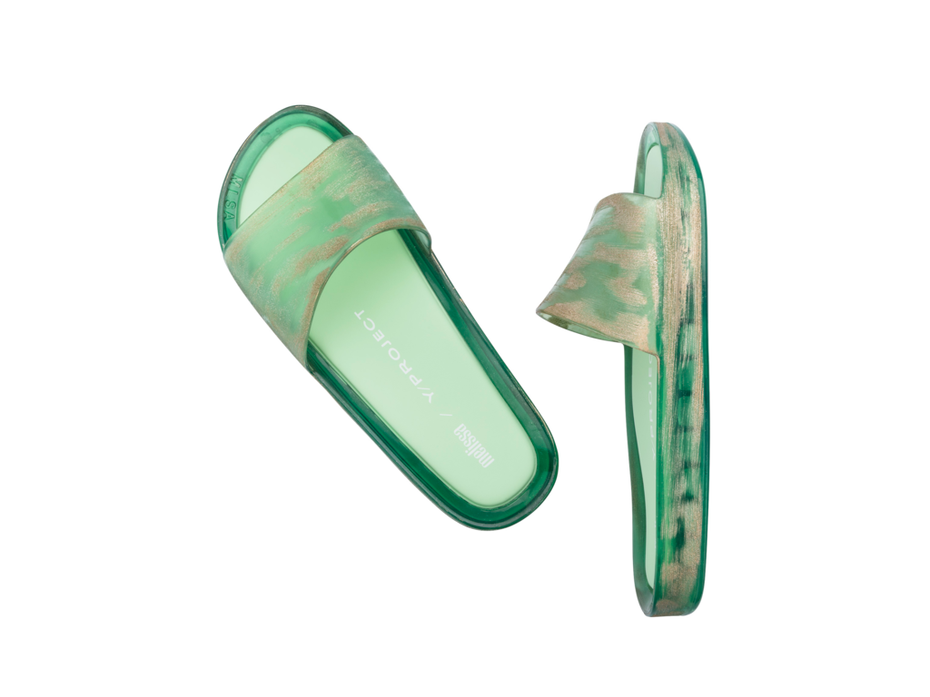 Melissa Beach Slide + Y/Project - Green Gold