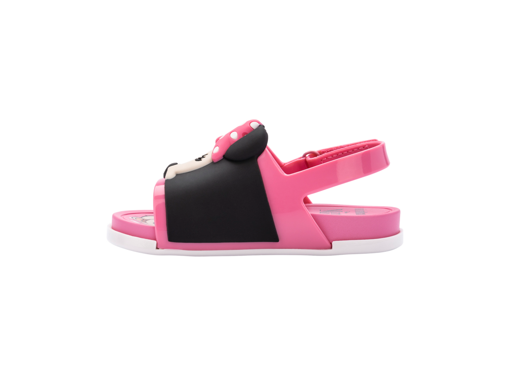 Mini Melissa + Mickey Beach Slide BB - Pink Black