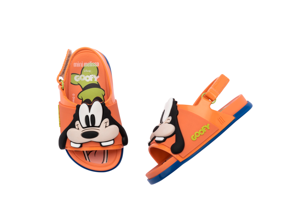 Mini Melissa + Mickey Beach Slide BB - Orange Beige | MelissaAustralia