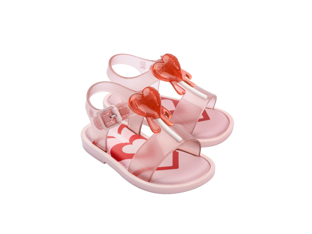 Mini Melissa Mar Sandal Jelly Pop BB - Clear Pink Red