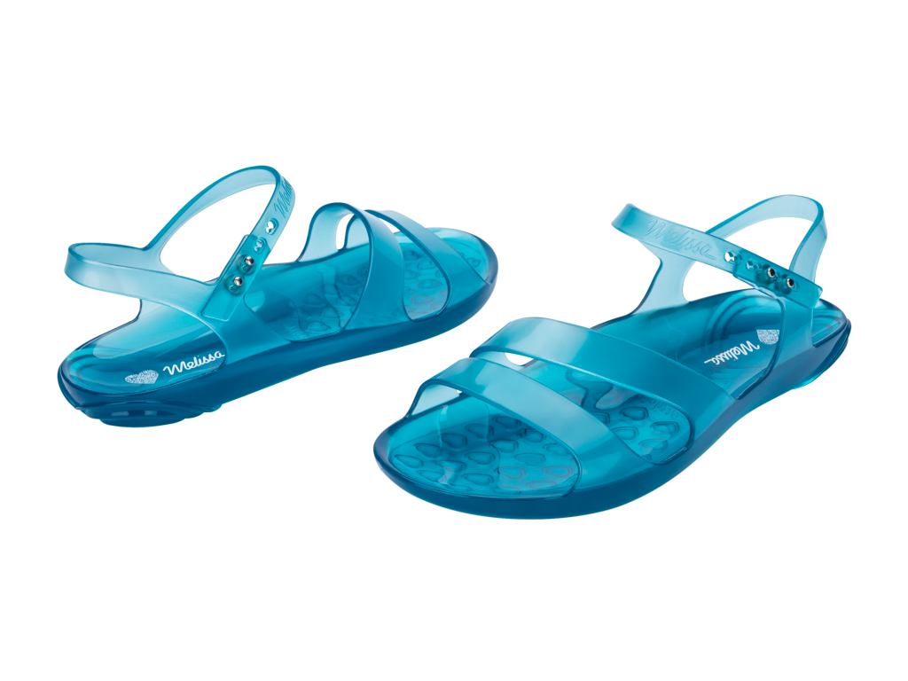 Blue 2024 jelly sandals