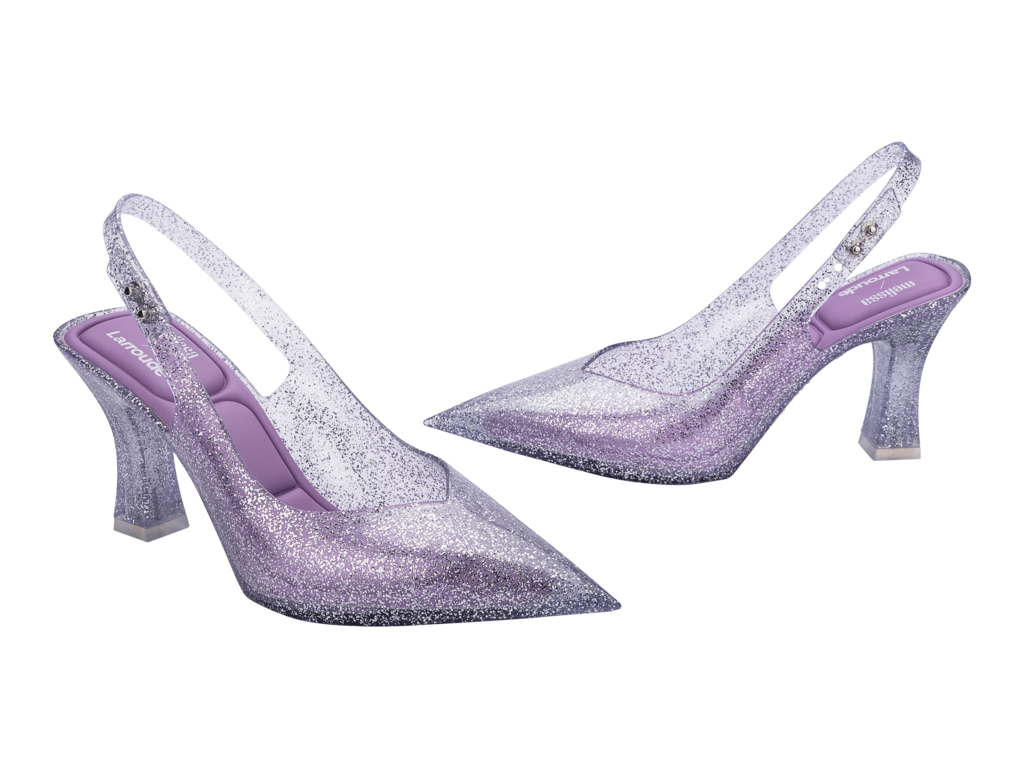 Melissa Slingback Heel + Larroude - Clear Lilac