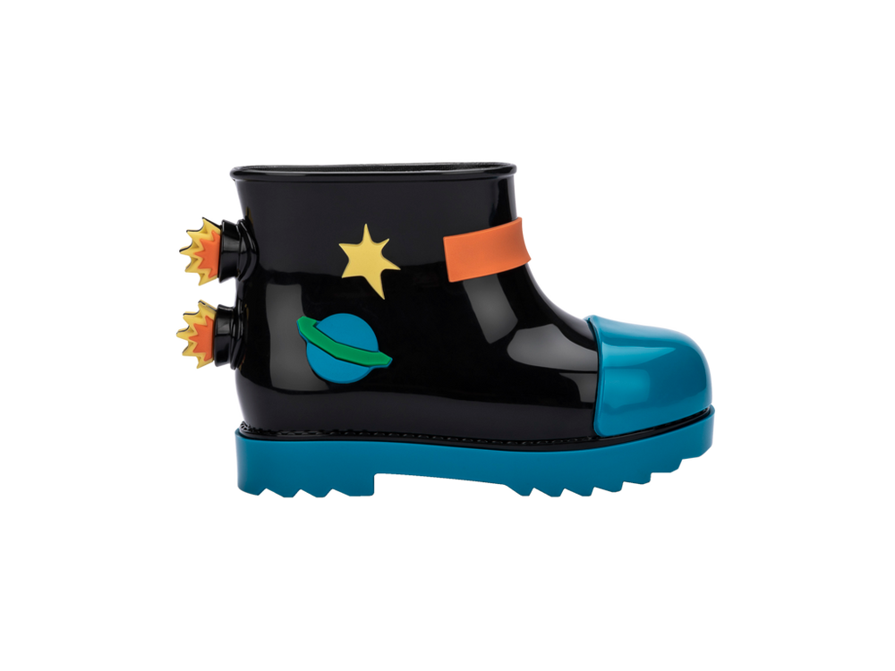 Mini Melissa Rain Boot + Fabula BB - Blue Black | MelissaAustralia