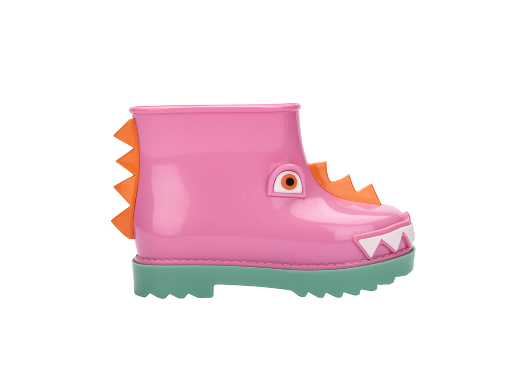 Pink and green rain boots cheap